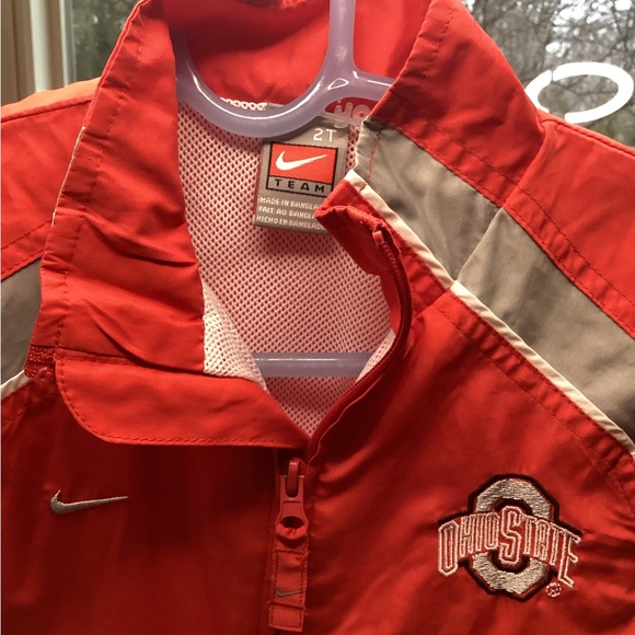 Nike Team OSU OHIO STATE UNIVERSITY TODDLER ZIP UP WIND BREAKER JACKET SZ. 2T - Picture 4 of 4